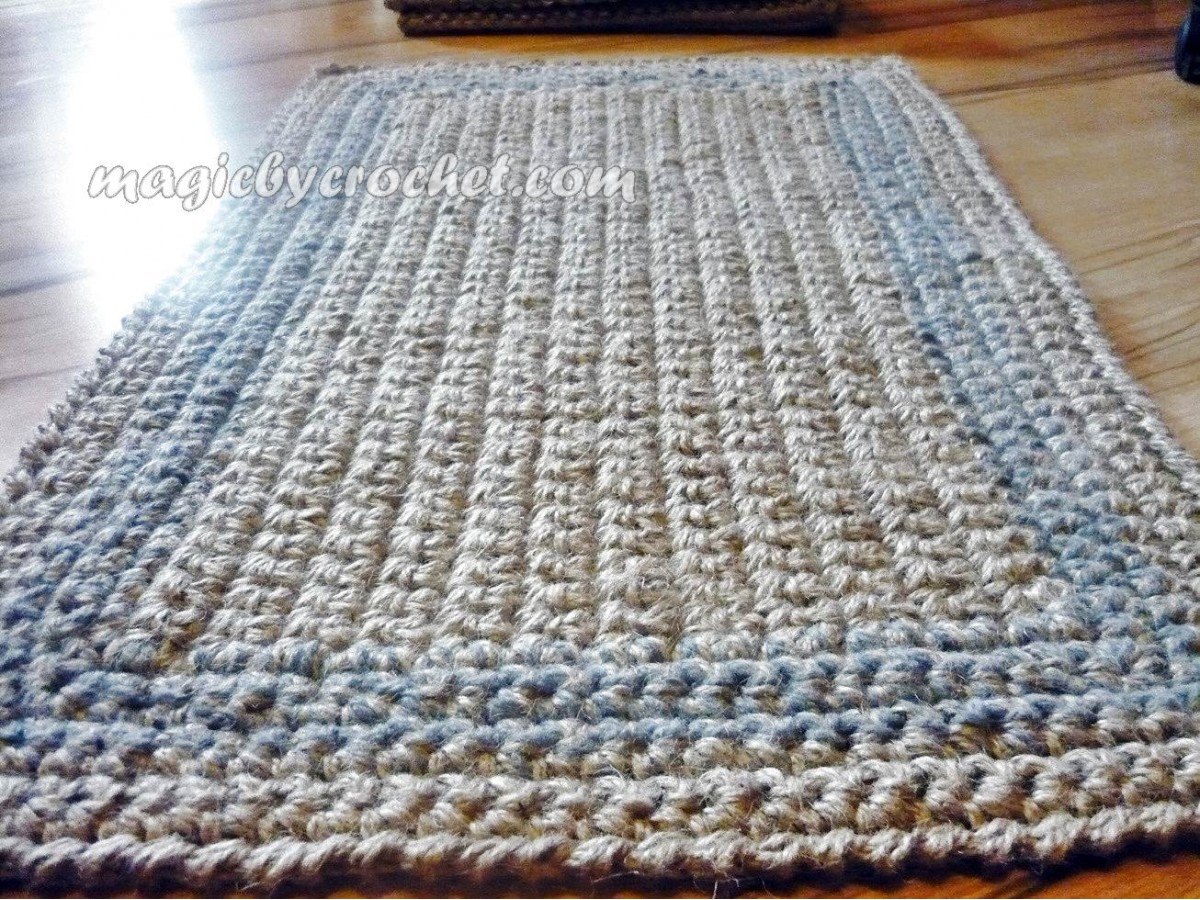 Gray border Doormat, Simple Jute Rug, Custom color border, Handmade rug, no.023